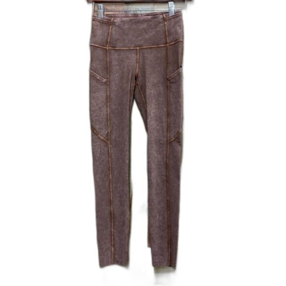 Lululemon Fast Free HR Tight 25" Nulux Size 4 Ice Wash Brown Earth NEW! - Picture 1 of 5